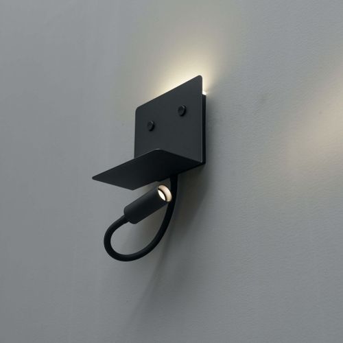 Applique Noire À LED Avec Chargeur USB Et Lampe De Lecture - Viola