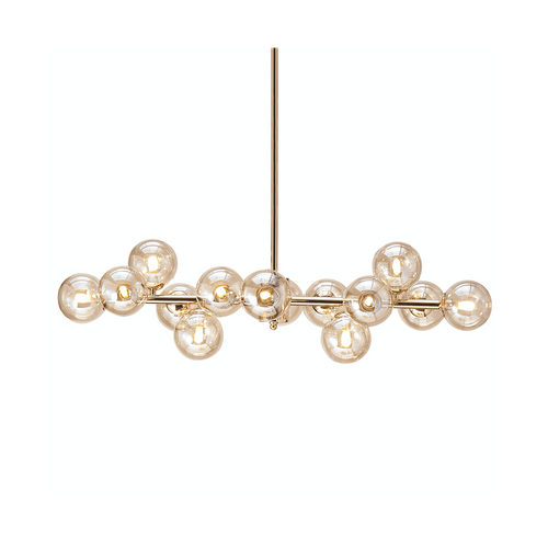Lustre Design Doré Chaleureux à 14 Sphères - Osanna