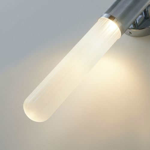 Applique Tendance Argent Double éclairage Métal Et Verre - Hita
