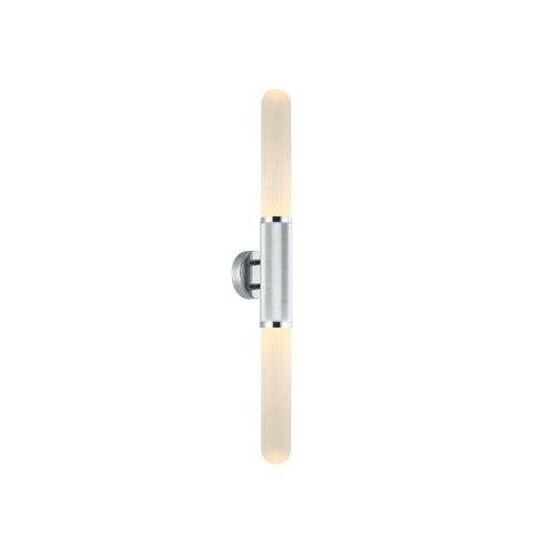 Applique Tendance Argent Double éclairage Métal Et Verre - Hita
