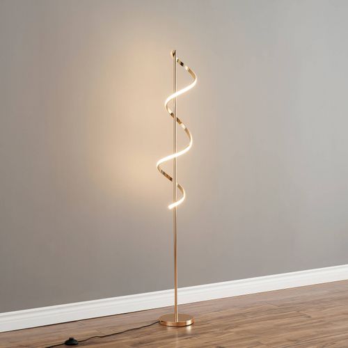 Grande Lampe LED Cascade Spirale Dorée - Simaria