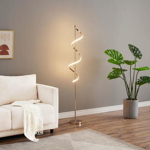 Grande Lampe LED Cascade Spirale Dorée - Simaria