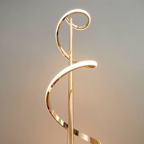 Grande Lampe LED Cascade Spirale Dorée - Simaria