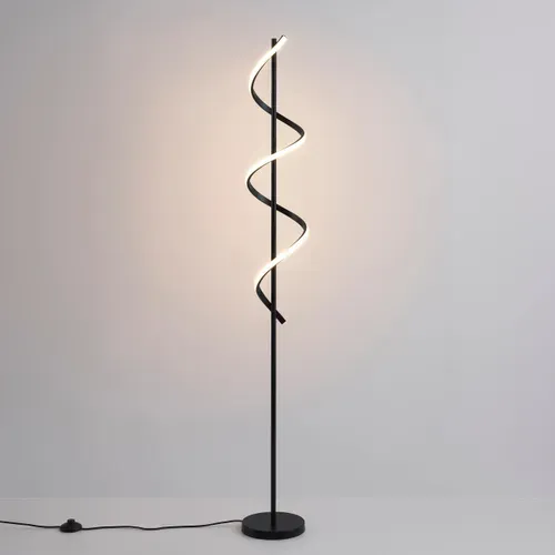 Grande Lampe LED Cascade Spirale Noire - Simaria