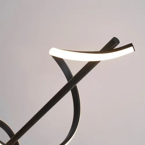 Grande Lampe LED Cascade Spirale Noire - Simaria