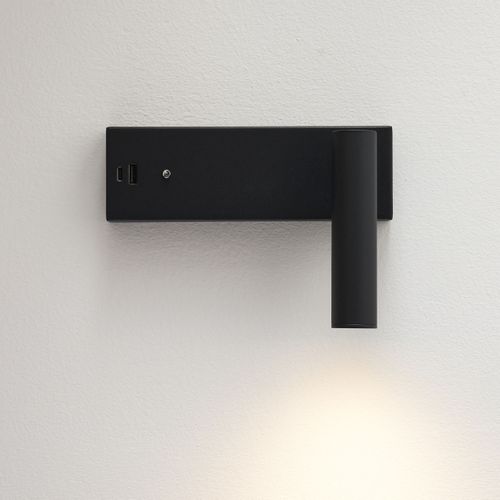 Applique LED Liseuse Noire Avec Port USB Dimmable - Tofino