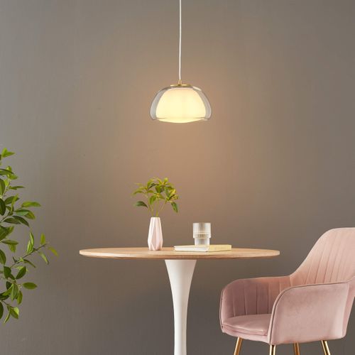 Suspension Double Verre Contemporaine - Lomelia