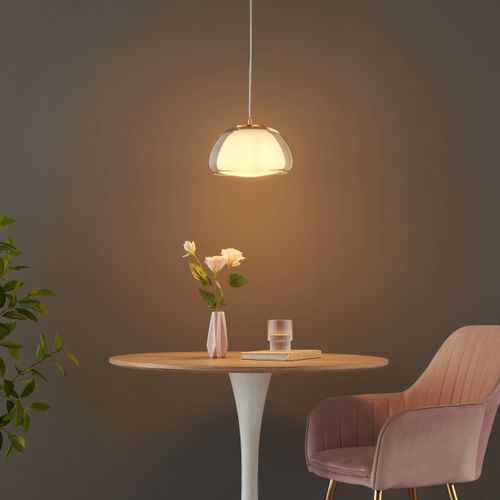 Suspension Double Verre Contemporaine - Lomelia