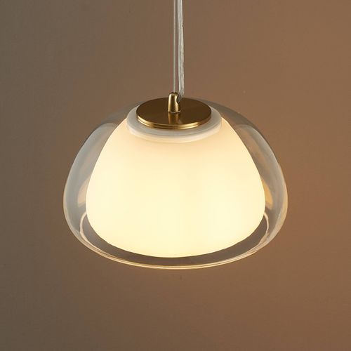 Suspension Double Verre Contemporaine - Lomelia