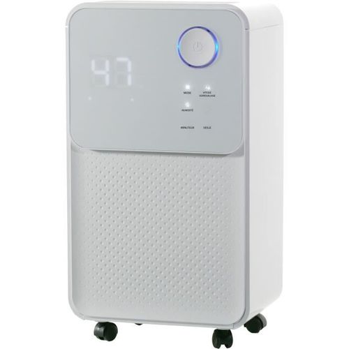 Déshumidificateur D'air Électrique Extraction 12 Litres/jour - Fonction Seche-linge - Affichage LED