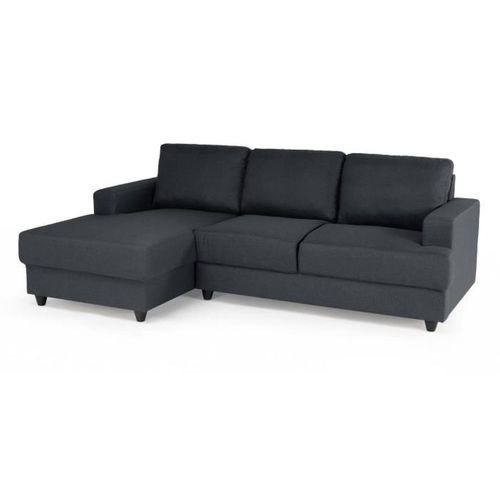 Canapé D'angle Gauche 4 Places Paul - Tissu Gris Anthracite - L 215 X P 140 cm