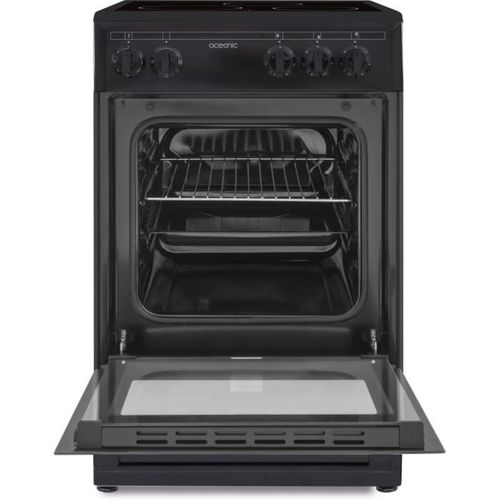 Cuisinière Vitrocéramique 50 X50 - Four Convection Naturelle - Four 48l - Noir - Cv5050b8