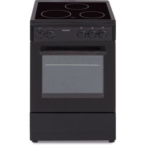 Cuisinière Vitrocéramique 50 X50 - Four Convection Naturelle - Four 48l - Noir - Cv5050b8