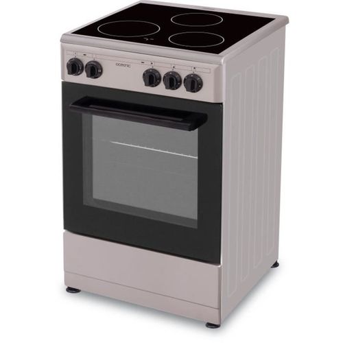 Cuisinière Vitrocéramique 3 foyers 50 cm Four Convection Naturelle 48l Silver - Cv5050s8