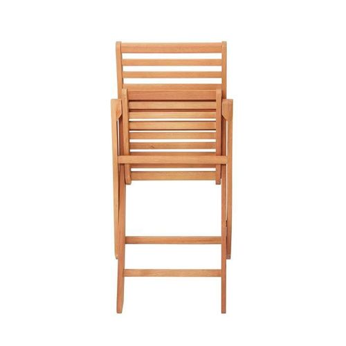 Lot De 4 Chaises De Jardin Pliantes En Acacia Fsc 47 X 57,5 X H.89,5 Cm