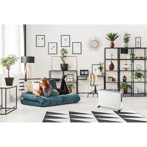 Radiateur Convecteur Électrique 2000w - 3 Puissances - Mobile - Blanc