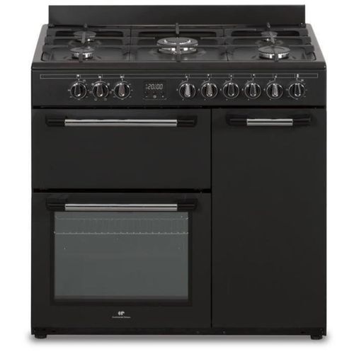 Cuisiniere Piano Gaz 3 Fours Électriques Cecp903fb - 5 Feux - Noir - Largeur 90 Cm