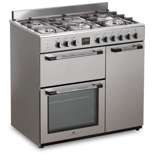 Cuisiniere Piano Gaz 3 Fours Électriques Cecp903fix 5 Feux - Inox - L.90 Cm