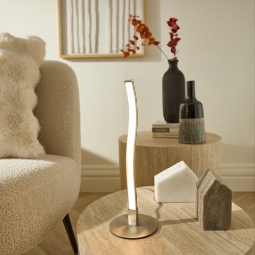 Lampe à poser LED H. 30 cm SNAKE Argentée