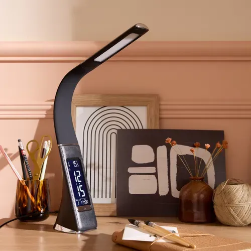 Lampe de bureau LED H. 37 cm FLEX Noire vue d'ambiance 1