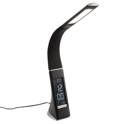 Lampe de bureau LED H. 37 cm FLEX Noire vue 3/4