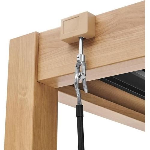 Pergola Bioclimatique Gaya - Structure En Aluminium Et En Acier - L300 X P300 X H240 Cm  Aspect Bois