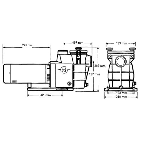 Pompe à Filtration 1.5 Cv, 15m3/h Mono Sp2816xe221