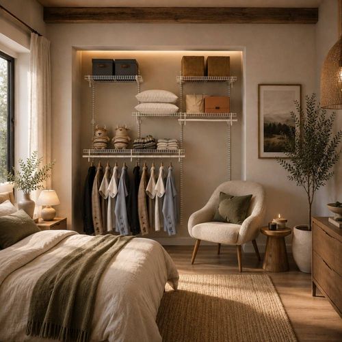 Dressing Crémaillère - étagère Mural Industriel - Modulables - Blanc - 36 Pièces - 1,88x1,22m