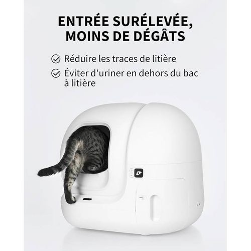 Puramax 2 Robot Litière Automatique Pour Chat + Entrée Surélevée Amovible