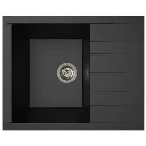 Evier résine 1 bac CUBE 62 x 50 cm noir