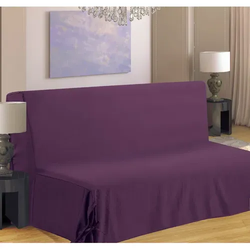 Housse De Clic-clac à Nouettes Violet - 140x200 Cm - Prune