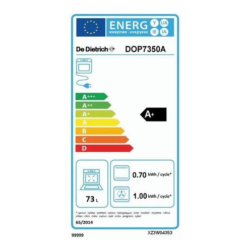 Four Intégrable 73l 60cm A+ Pyrolyse Noir - Dop7350a