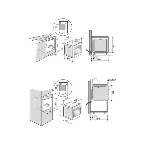Four Intégrable 73l 60cm A+ Pyrolyse Noir - Dop7350a