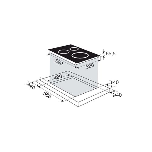 Plaque Induction 3 foyers - Bpi6364b