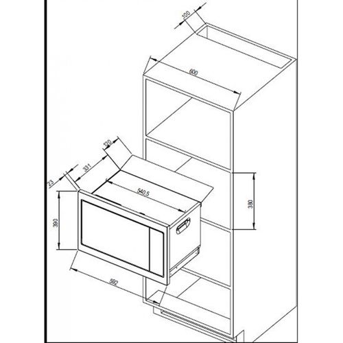 Micro-ondes Encastrable Sauter Sms7121b Noir