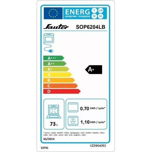 Four Encastrable Chaleur Pulsee 73 L Pyrolyse Noir Sop6204lb -2
