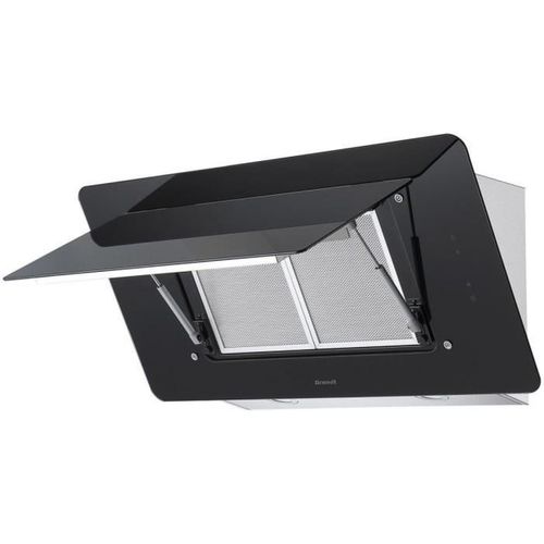 Hotte Décorative Inclinée 90cm 543m3/h Inox/verre - Bhv1974ib