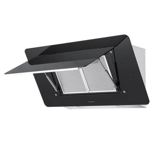 Hotte Décorative Inclinée 90cm 543m3/h Inox/verre - Bhv1974ib