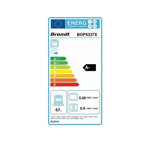 Four encastrable multifonctions Pyrolyse 67l - Bop5337x