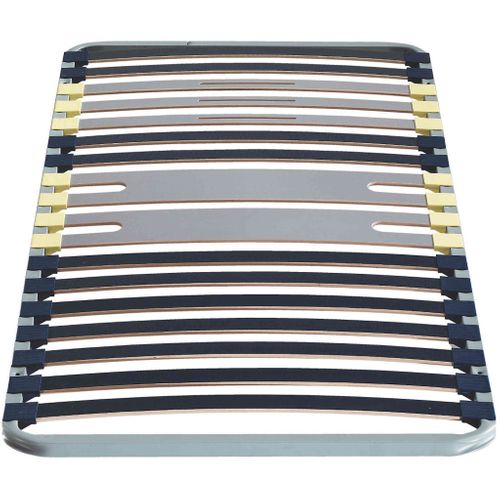 Cadre à Lattes En Métal 5 Zones Flat Cap Gris 160x200