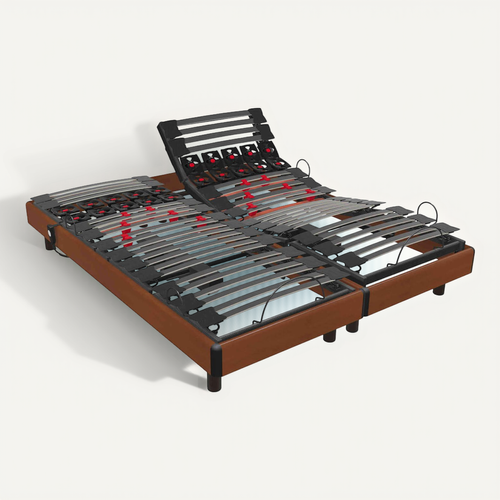 Sommier De Relaxation électrique Pop Art Marron 2x90x200