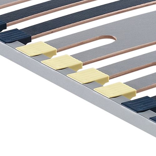 Cadre à Lattes En Métal 5 Zones Flat Cap Gris 2x80x200