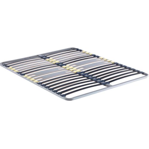 Cadre à Lattes En Métal 5 Zones Flat Cap Gris 2x80x200