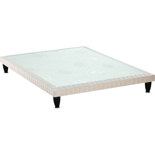 Sommier Tapissier Extra Plat, 10cm Blanc 90x190