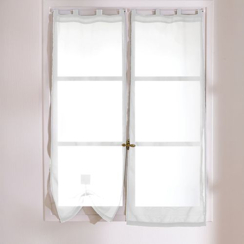 Petits Voilages Droits En Polyester 5 Passants - 70x160 Cm - Blanc