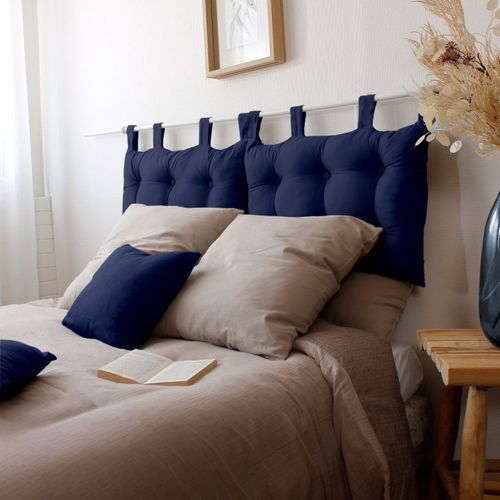 Tête De Lit Coussin Panama à Suspendre - 70 X 45 Cm - Bleu Marine