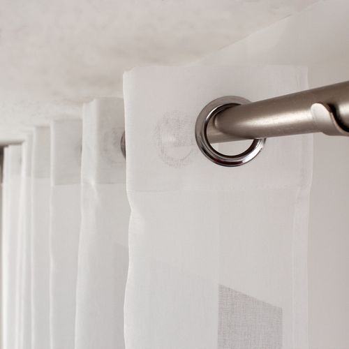Voilage Uni Brodé Cornely - 240x240 Cm - Blanc