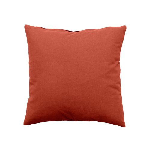 Petit Coussin Déhoussable Panama - 40 X 40 Cm - Orange Terre Cuite