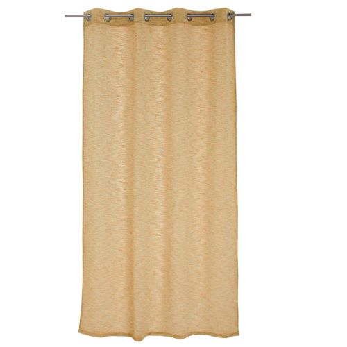 Rideau Voilage Effet Lin "maya" 140x240cm Moutarde