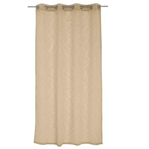 Rideau Voilage Effet Lin "maya" 140x240cm Miel